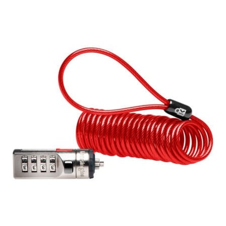 Kensington Kensington Portable Combination Laptop Lock with 6 ft. Cable, Red 64671